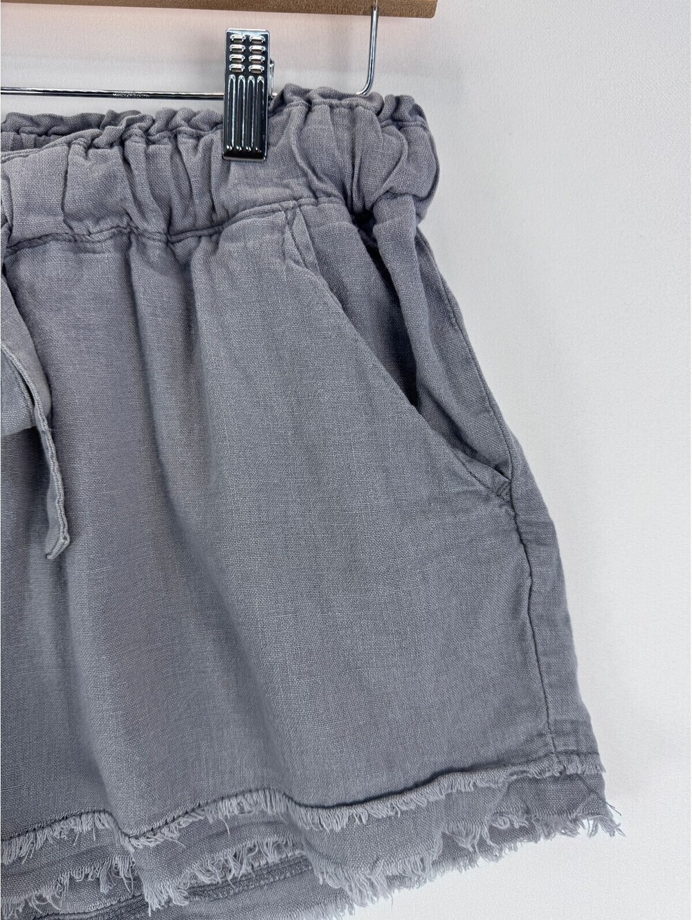 Rewash Linen Rayon Drawstring Shorts Coastal Medium Casual Cottagecore Summer - Picture 3 of 7